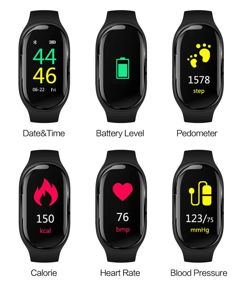 2-In-1 Smart Watch And Wireless Earbuds WEM Support (www.WEM.support)