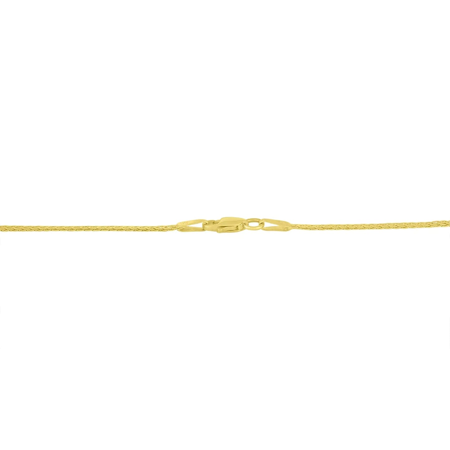 10K Yellow and White Gold 1/2 Cttw Princess Cut Diamond Channel-Set “V” Shape 18" Franco Chain Necklace (H-I Color, SI2-I1 Clarity) WEM Support (www.WEM.support)