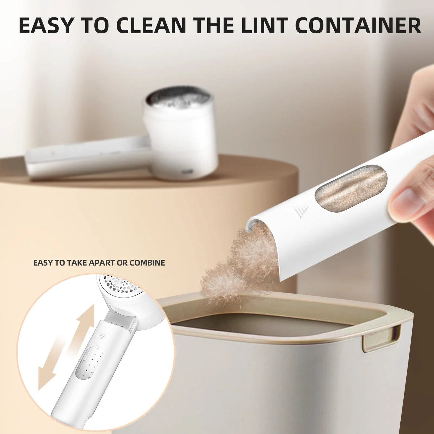 Wireless Portable Fabric Hair Ball Trimmer WEM Support (www.WEM.support)