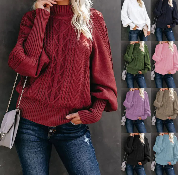 Women's New Style Medium Neck Sweater WEM Support (www.WEM.support)