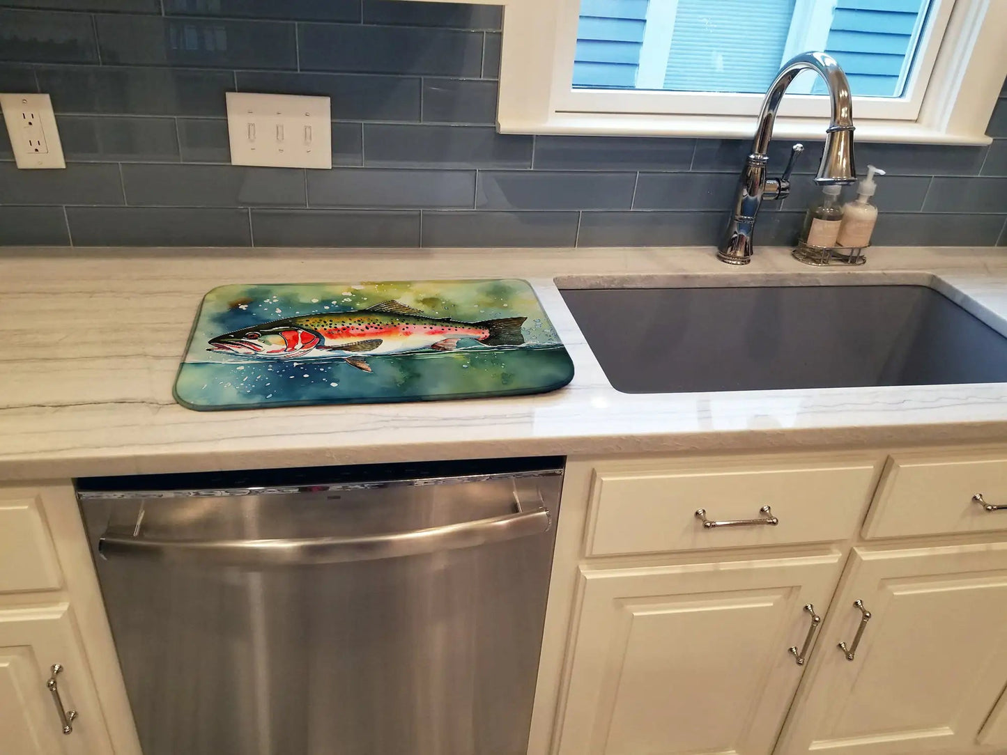 Trout Dish Drying Mat WEM Support (www.WEM.support)