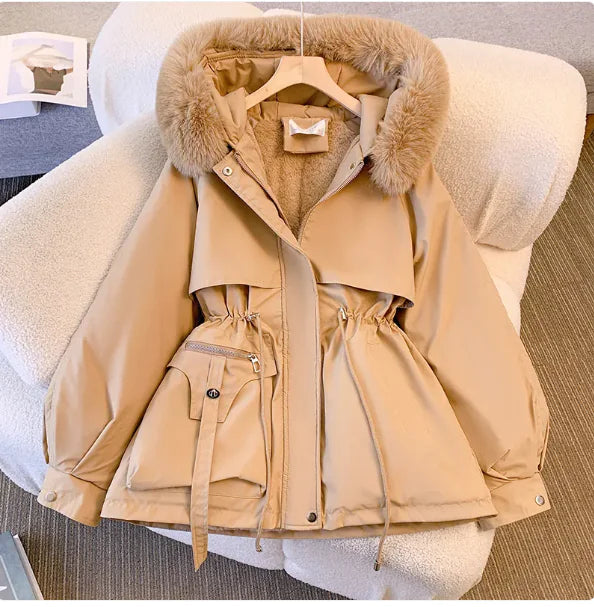 Women's Slimming Hooded Cotton-Padded Jacket WEM Support (www.WEM.support)