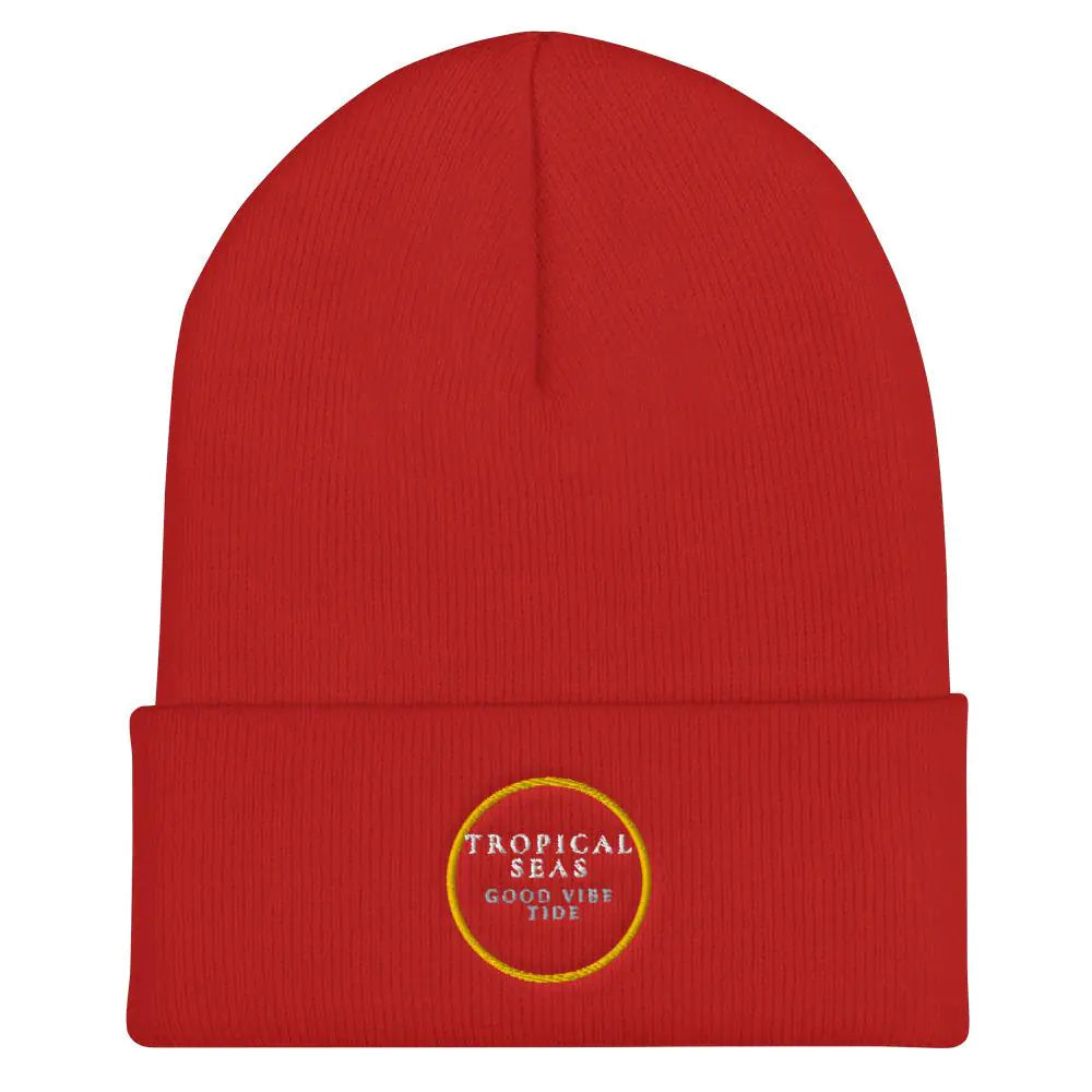 Tropical Seas Cuffed Beanie WEM Support (www.WEM.support)