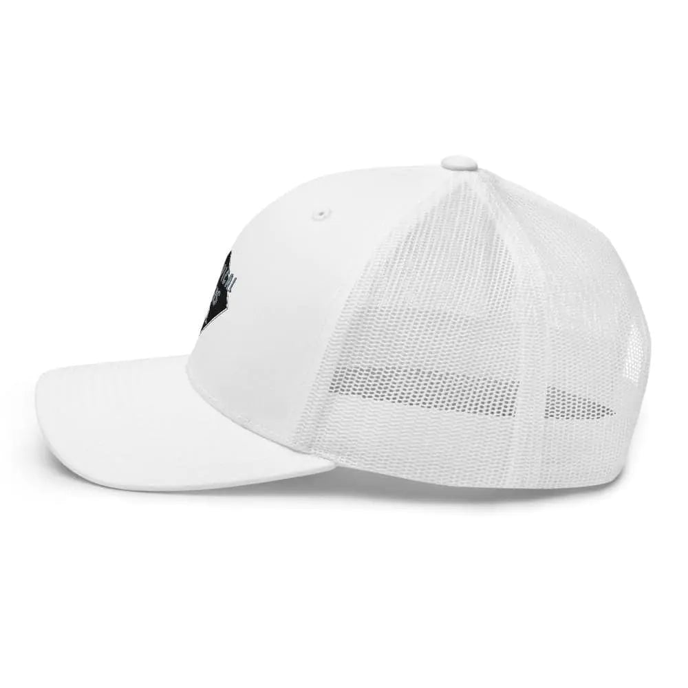 Tropical Seas Shark Fin Trucker Hat WEM Support (www.WEM.support)