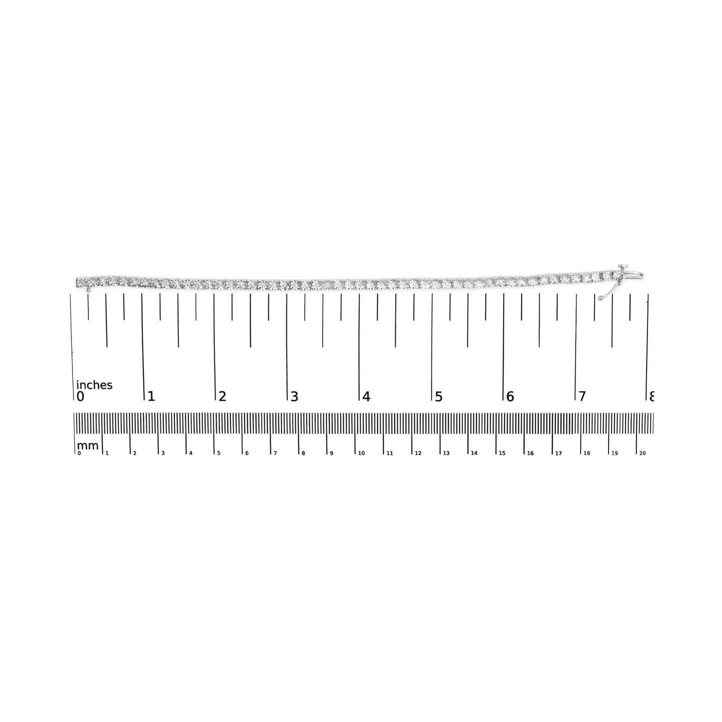 10K White Gold 1/2 Cttw Real Diamond Illusion-Set Miracle Plate Tennis Bracelet (I-J Color, SI2-I1 Clarity) - Size 7.5" WEM Support (www.WEM.support)