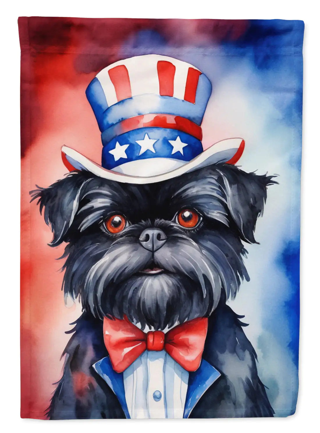 Affenpinscher Patriotic American Garden Flag WEM Support (www.WEM.support)
