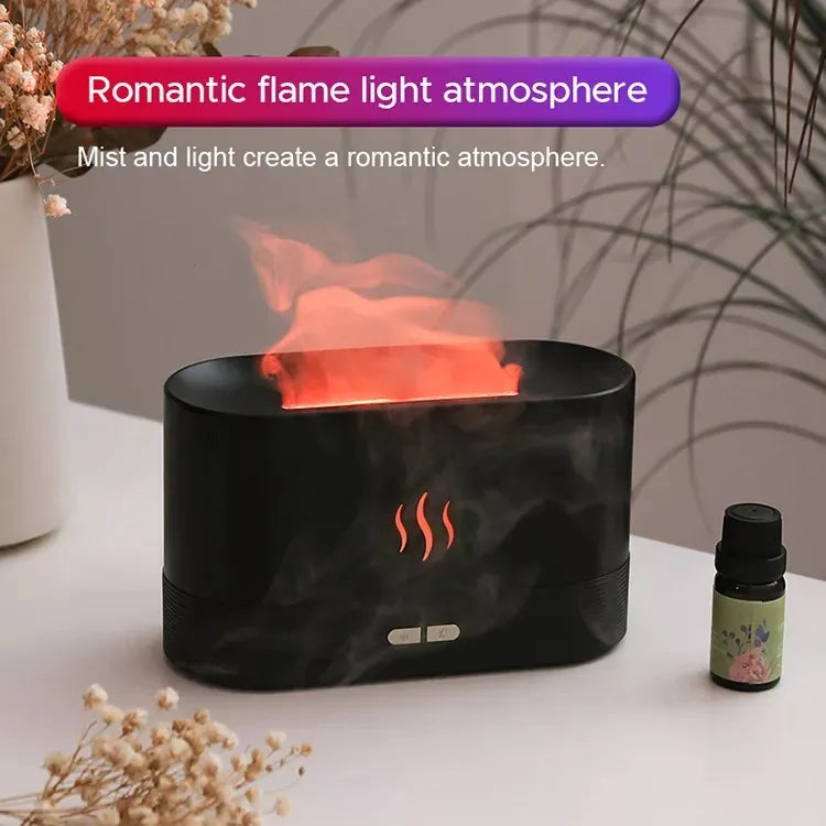 2022 USB Flame Humidifier & LED Diffuser HejK.com