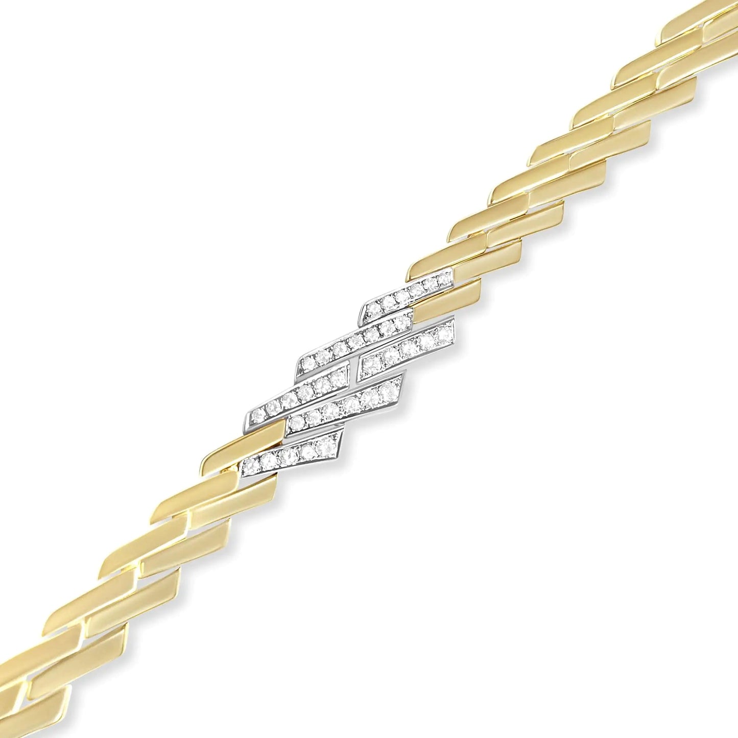 14k Yellow Gold 2 3/4 Cttw Pave Diamond Miami Cuban Curb Link Chain 16" Necklace (H-I Color, SI1-SI2 Clarity) WEM Support (www.WEM.support)
