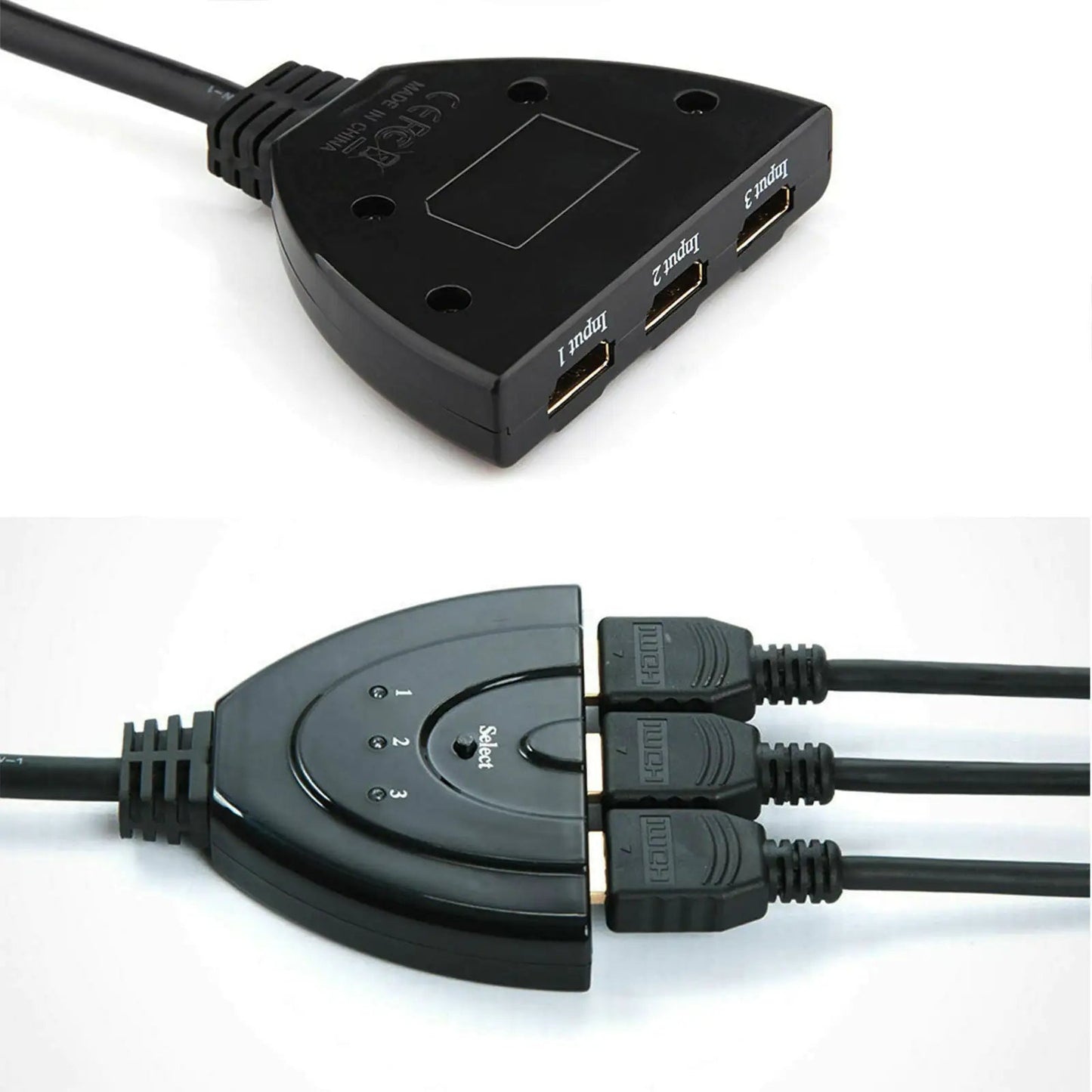 3 Port HDMI Splitter Cable 1080/4K Switch Switcher HUB Adapter for HDTV PS4 Xbox WEM Support (www.WEM.support)