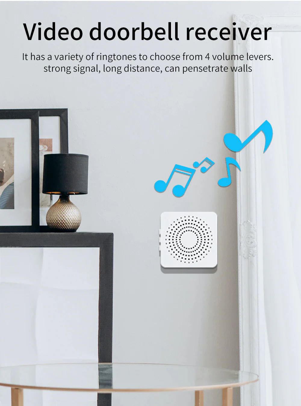 Wireless Security Smart WiFi Doorbell Intercom Video Camera Door Ring Bell Chime WEM Support (www.WEM.support)
