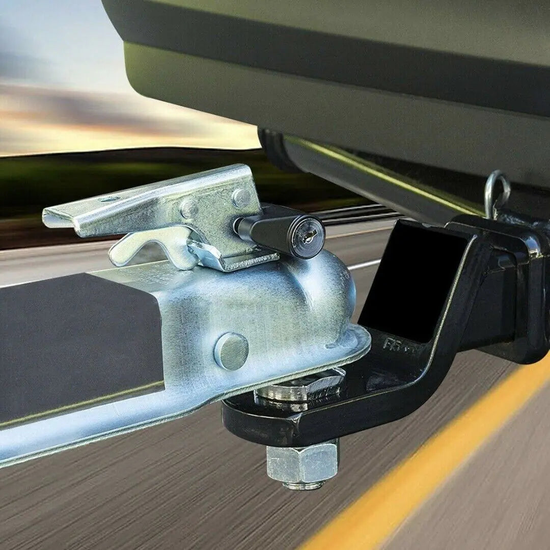 Trailer Hitch Coupler Lock Dia 1/4" Span 3/4" For Tow Boat RV Truck Car + 2 Keys WEM Support (www.WEM.support)