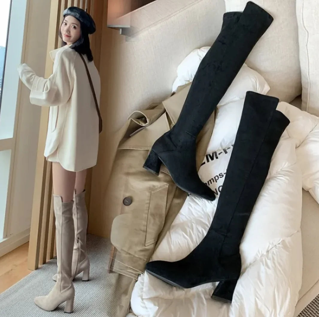 Women's Fleece Over-the-Knee Boots WEM Support (www.WEM.support)