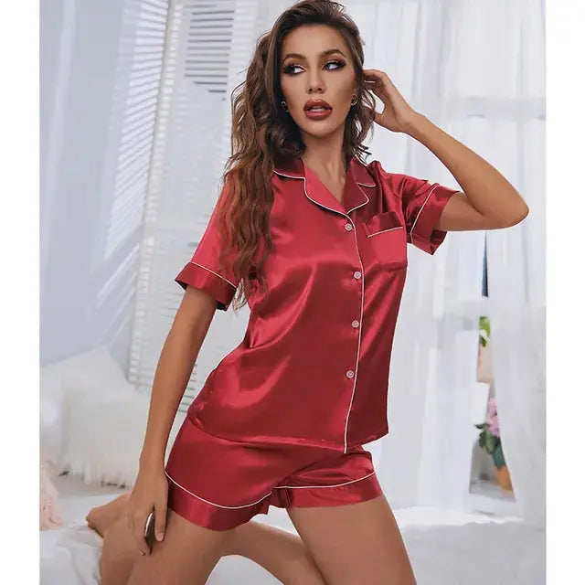 Women's Silk Satin Pajamas Set Available in a variety of colors and sizes, this set makes a great gift for yourself or a loved one. Order yours today and experience the ultimate in luxury loungewear. My Store
