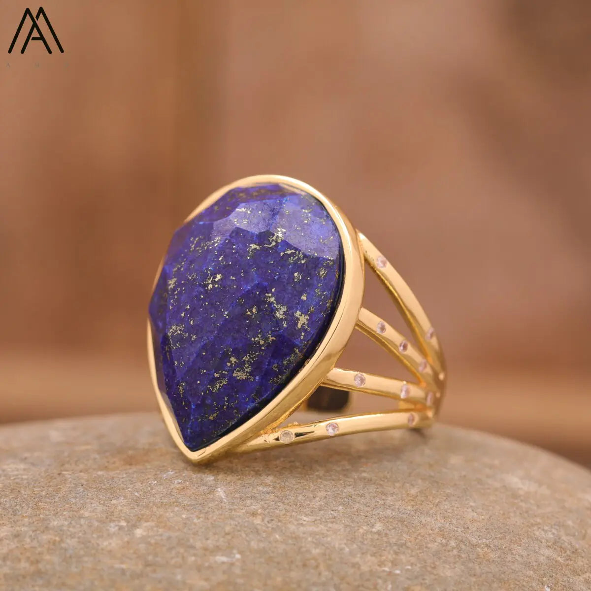 Teardrop Stone Finger Ring WEM Support (www.WEM.support)