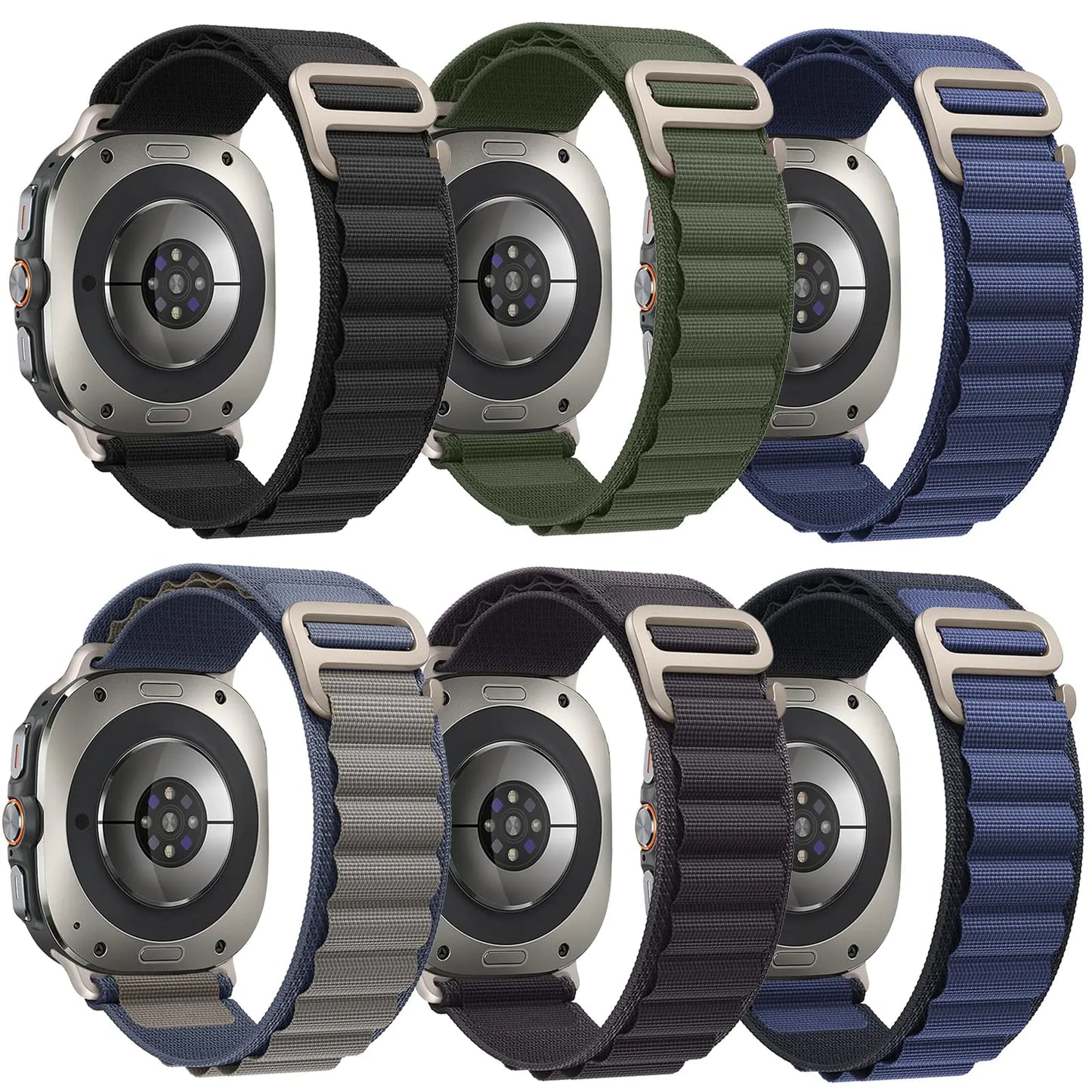 6 Pack Sport Alpine Loop Bands Compatible with Apple Watch Ultra 2&1 Band 49mm 46mm 45mm 44mm Men Women;Soft Sport Loop Bands Replacement Strap for iWatch Ultra 2&1 Series 10 9 8 7 SE 6 5 4