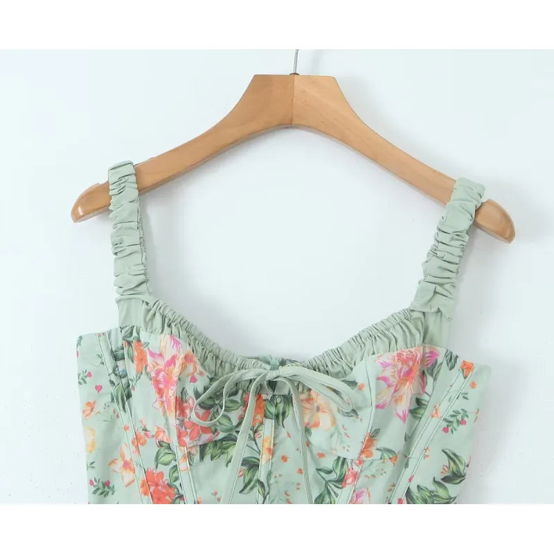 Vestido Feminino com Alças Florais HejK.com