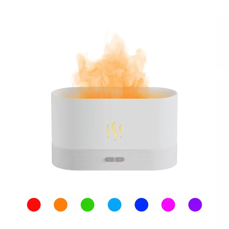 2022 USB Flame Humidifier & LED Diffuser HejK.com