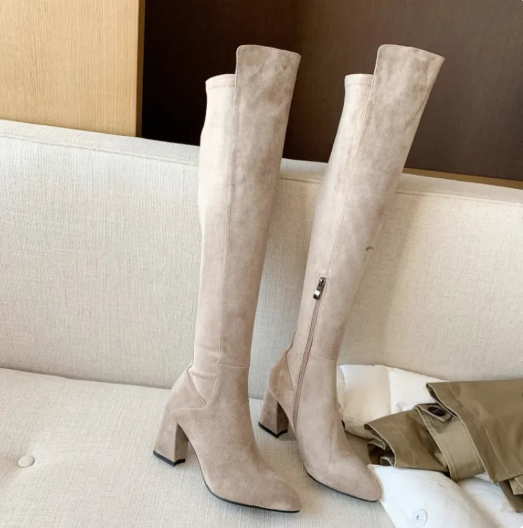 Women's Fleece Over-the-Knee Boots WEM Support (www.WEM.support)