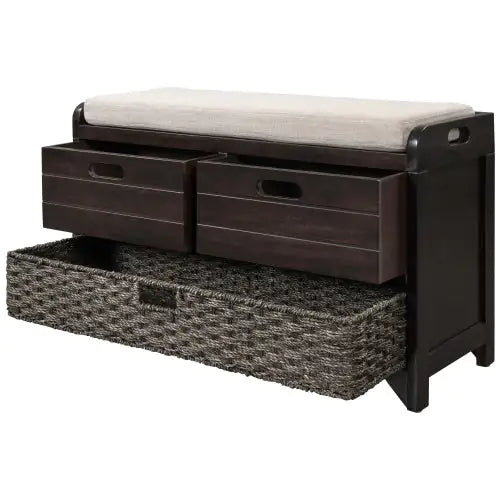 Storage Stool With Detachable Basket And 2 Drawers WEM Support (www.WEM.support)