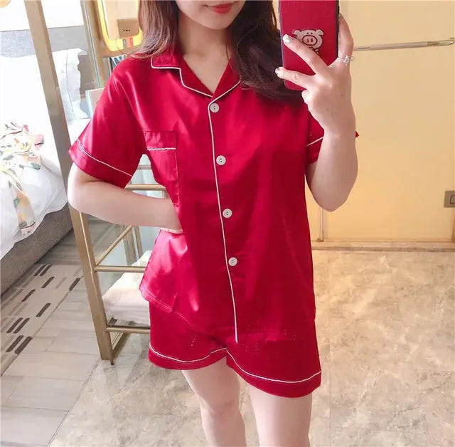 Women Silk Satin Pajamas Treat yourself to a touch of luxury with our Silk satin pajamas women today! My Store