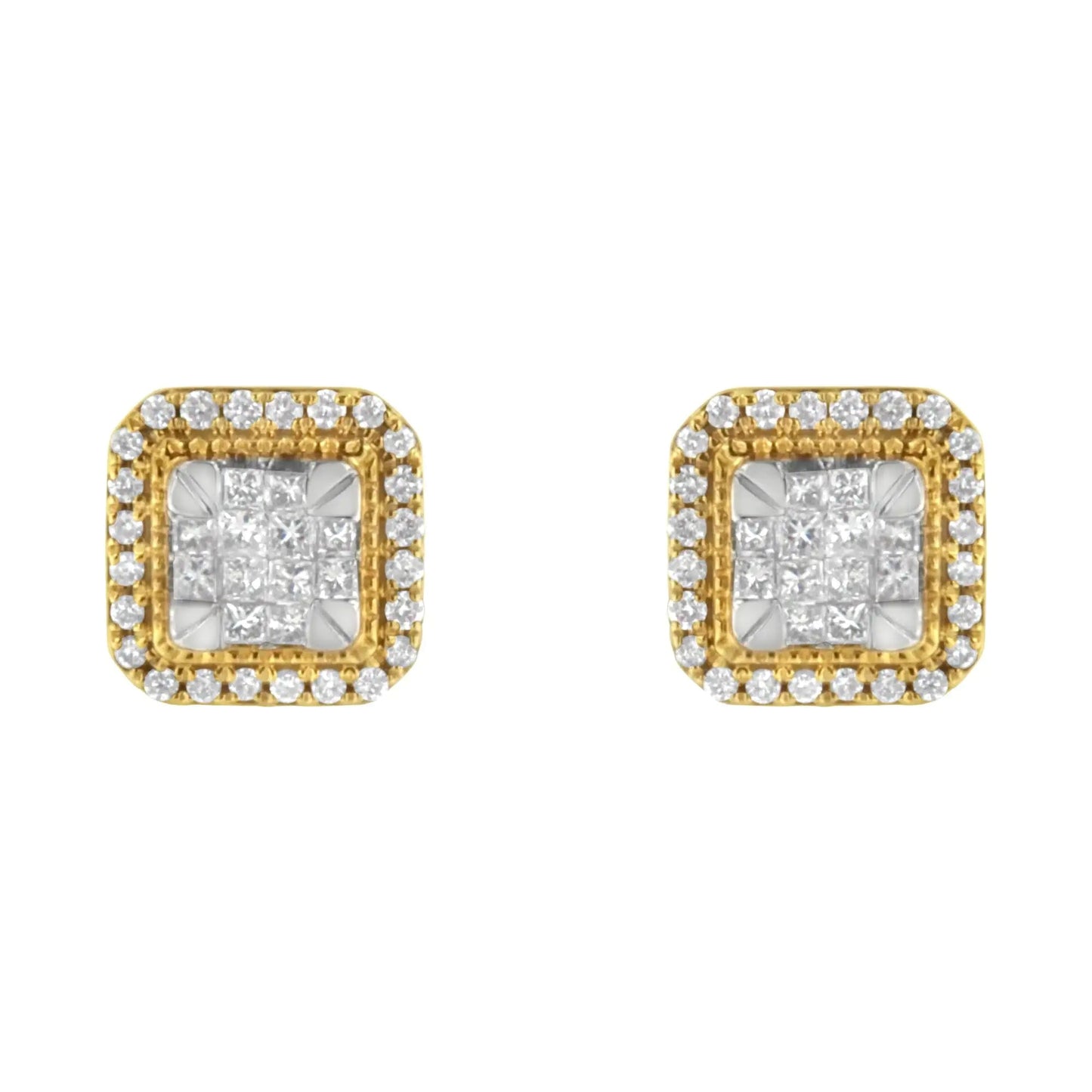 10KT Yellow Gold Diamond Stud Earrings (1/2 cttw, H-I Color, SI2-I1 Clarity) WEM Support (www.WEM.support)