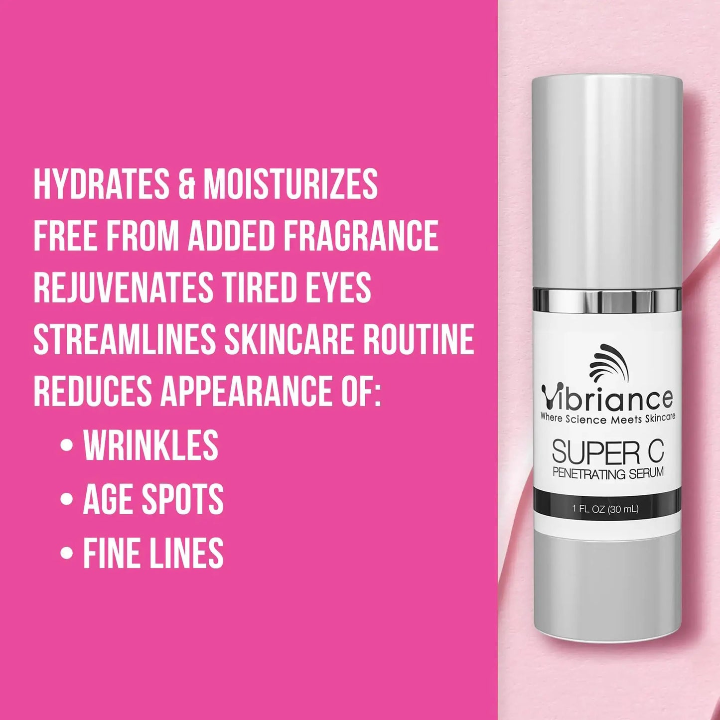 Vibriance Super C Serum for Mature Skin, Made in USA, All-In-One Formula Hydrates, Firms, Lifts, Smooths, Targets Age Spots, Wrinkles, Vitamin C Serum; 1 fl oz - Pack of 2 1 Fl Oz (Pack of 2) My Store