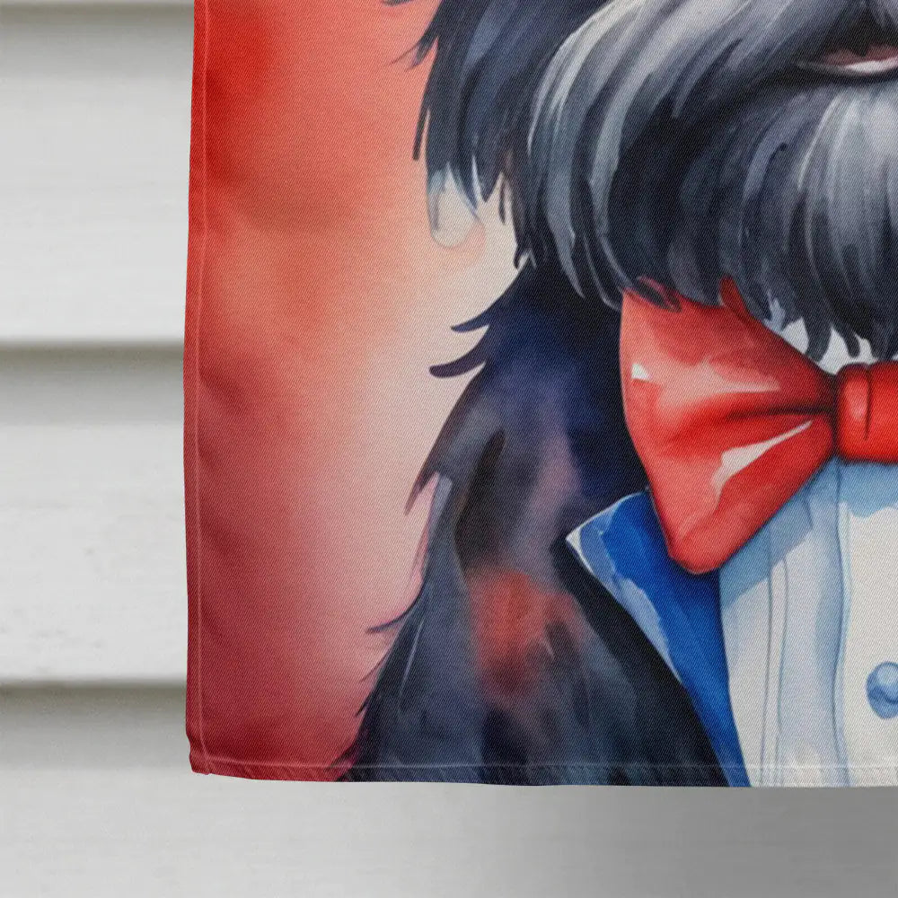 Affenpinscher Patriotic American House Flag WEM Support (www.WEM.support)