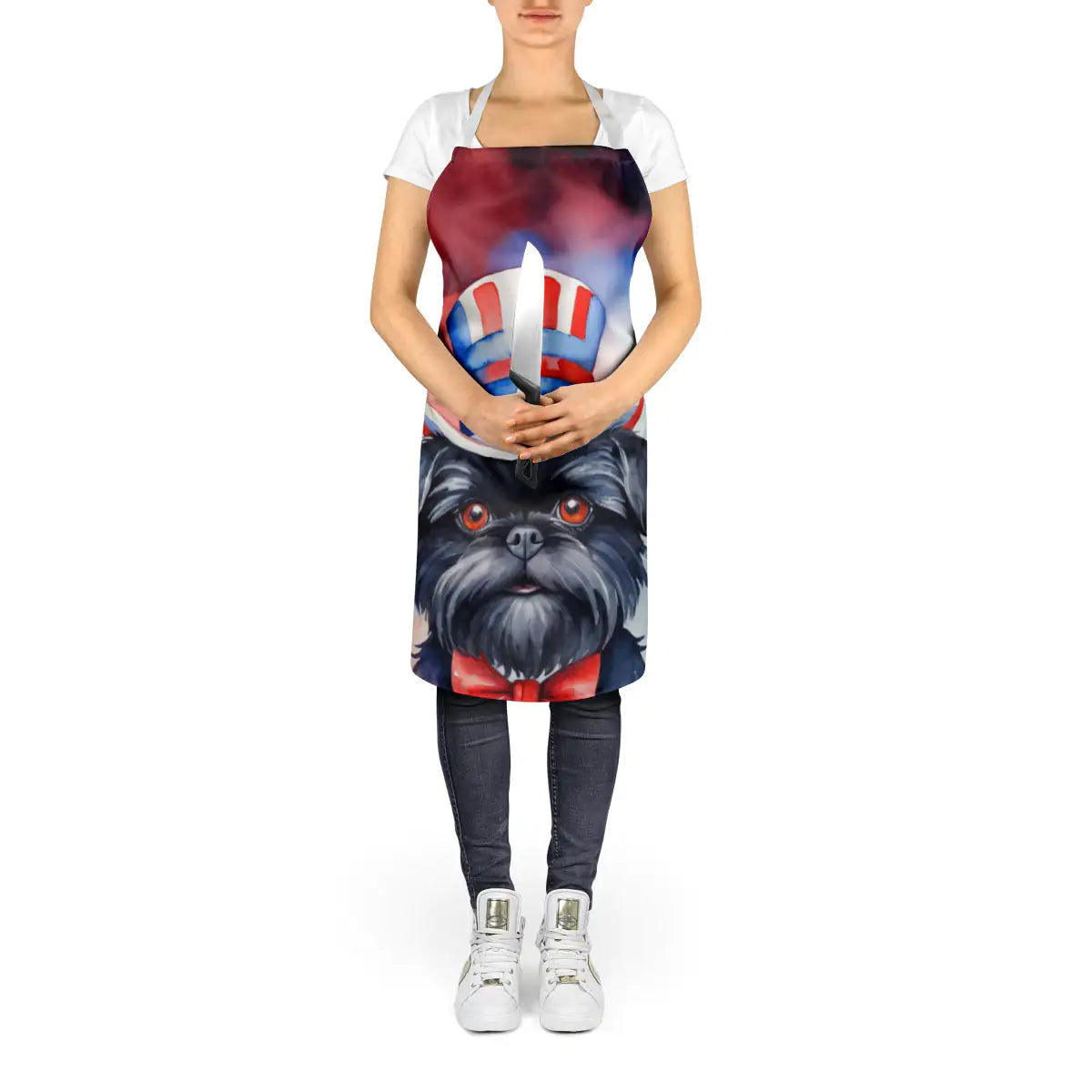 Affenpinscher Patriotic American Apron WEM Support (www.WEM.support)