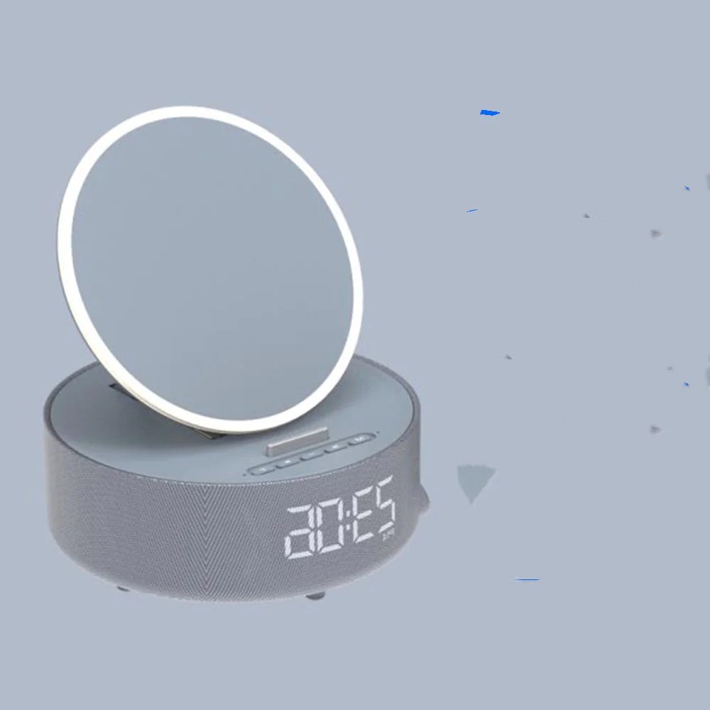 Vertical Fast Charging Bedside Alarm Clock with Wireless Charger WEM Support (www.WEM.support)
