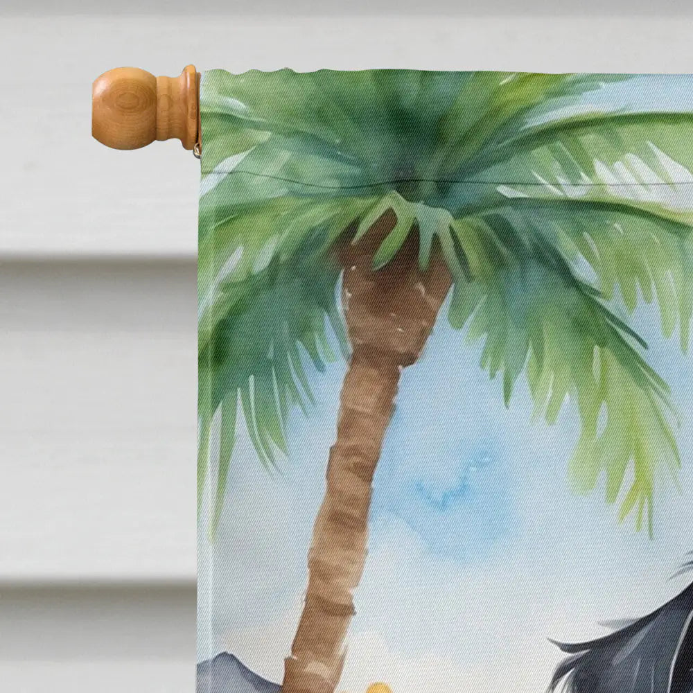 Affenpinscher Luau House Flag WEM Support (www.WEM.support)