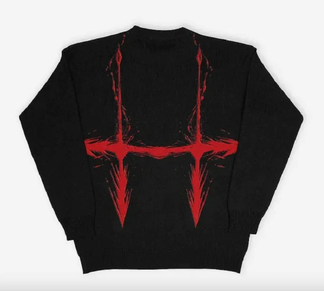 Vintage Wool Punk Style Sweater HejK.com