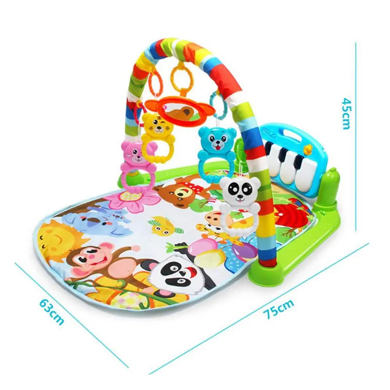 Tapete Musical para Bebês: Tapete Educativo com Teclado e Brinquedos para Ginástica Infantil e Engatinhamento WEM Support (www.WEM.support)