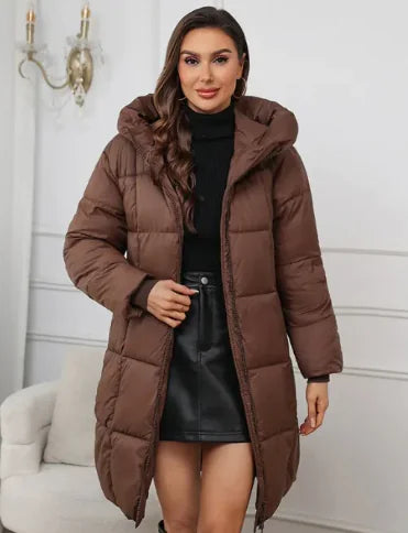 Women's Hooded Mid-length Thickened Coat HejK.com Marketplace LLC