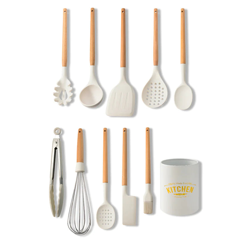White Silicone Kitchenware Set HejK.com Marketplace LLC