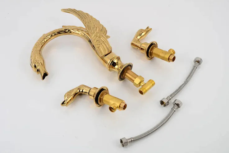 Swan Crystal Handle Faucet HejK.com