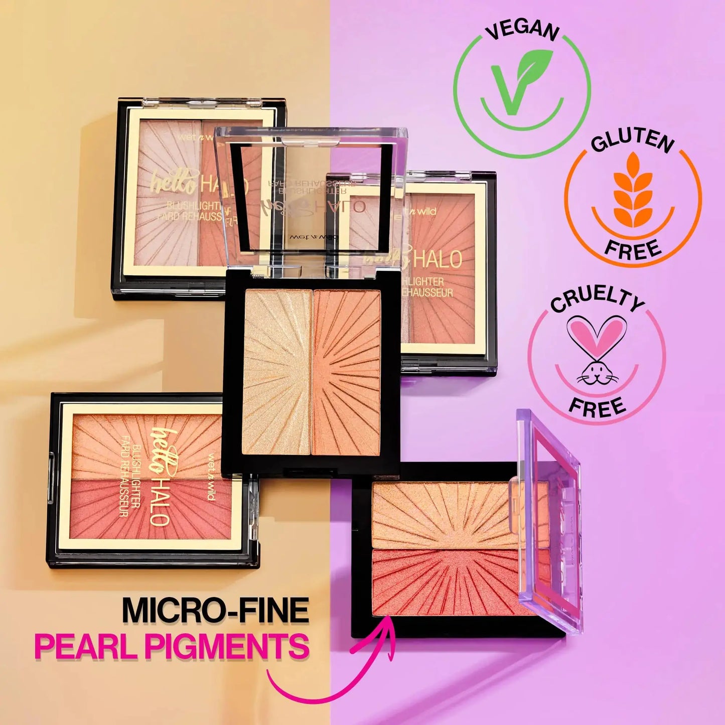 Wet n Wild MegaGlo Blushlighter, Blendable Blush & Highlighter Set, Shimmery Metallic Finish, Flash Me 3- Flash Me 0.35 Ounce (Pack of 1) My Store