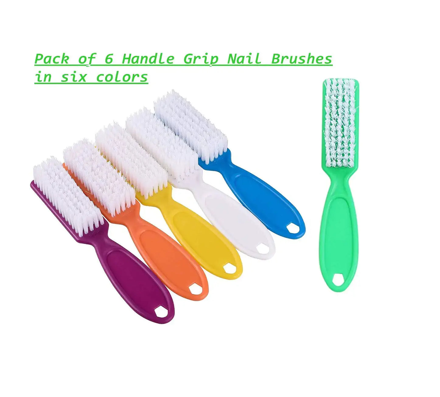 6 Pcs Handle Grip Nail Brush, Nail Cleaning Brushes for Toes and Fingernail My Store
