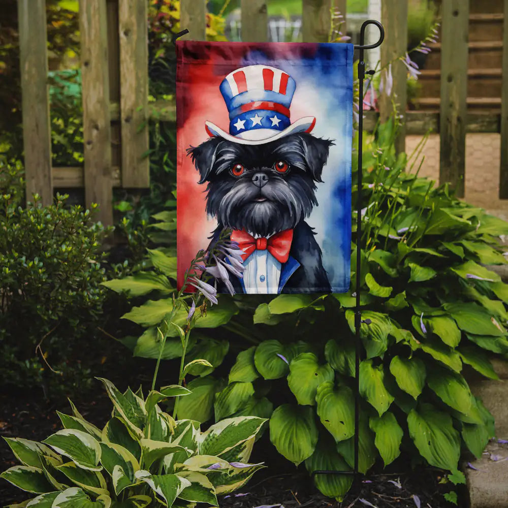 Affenpinscher Patriotic American Garden Flag WEM Support (www.WEM.support)
