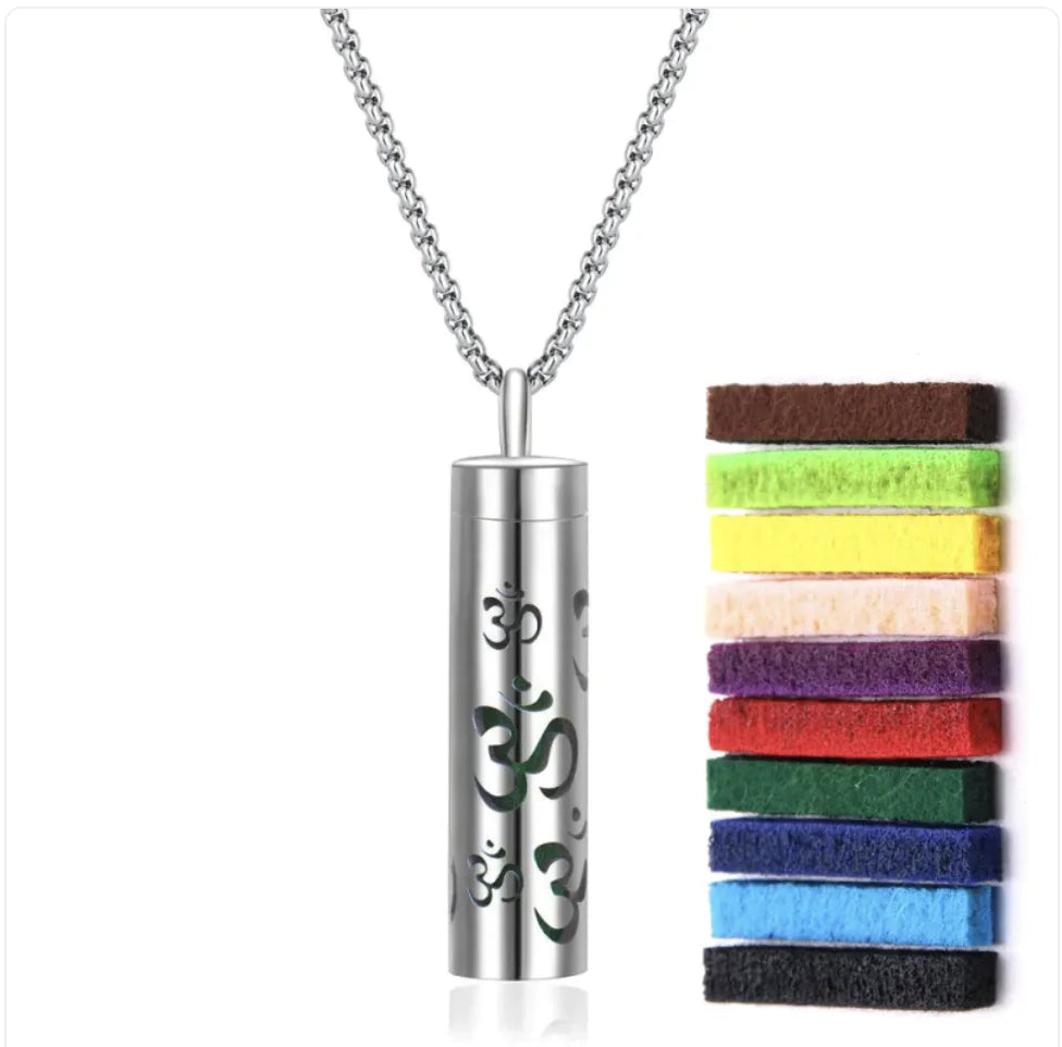 316L Stainless Steel Perfume Oil Diffuser Necklace WEM Support (www.WEM.support)