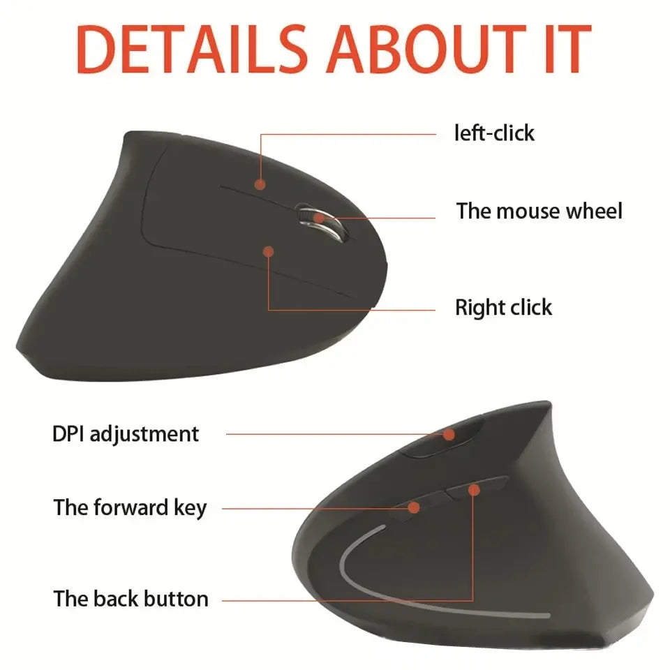 Wireless Vertical Mouse WEM Support (www.WEM.support)
