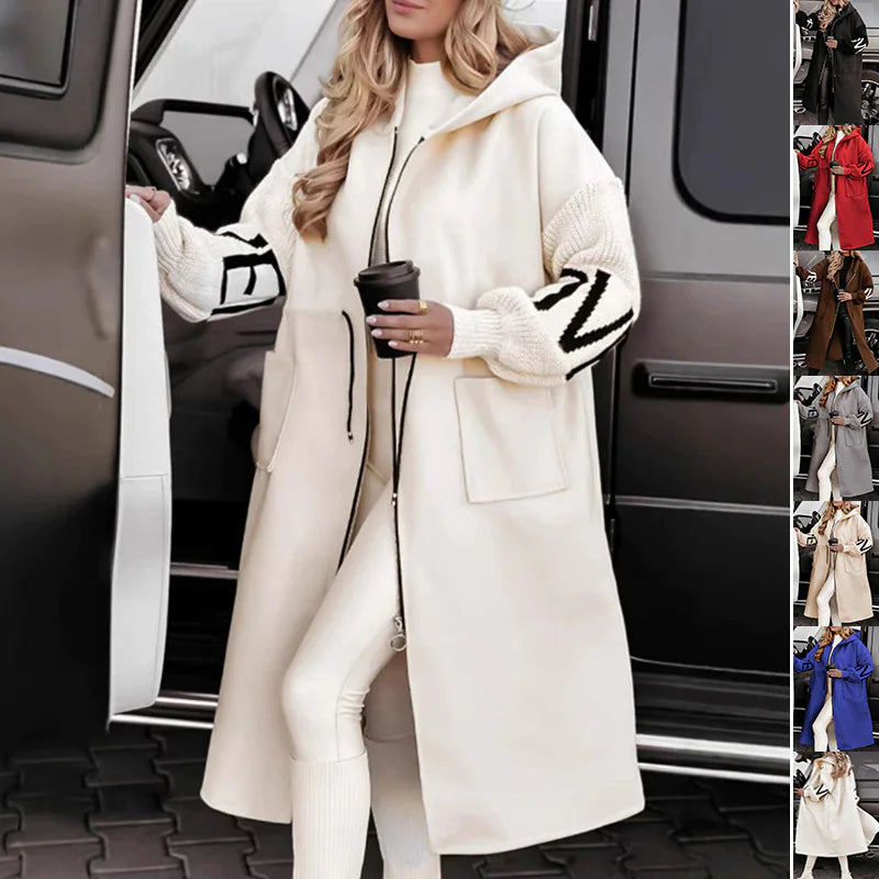 Windbreaker Long Jacket With Pockets For Women WEM Support (www.WEM.support)
