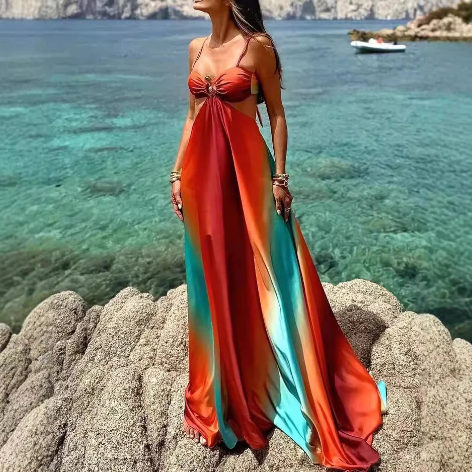 Vibrant Mosaic Halter Dress WEM Support (www.WEM.support)
