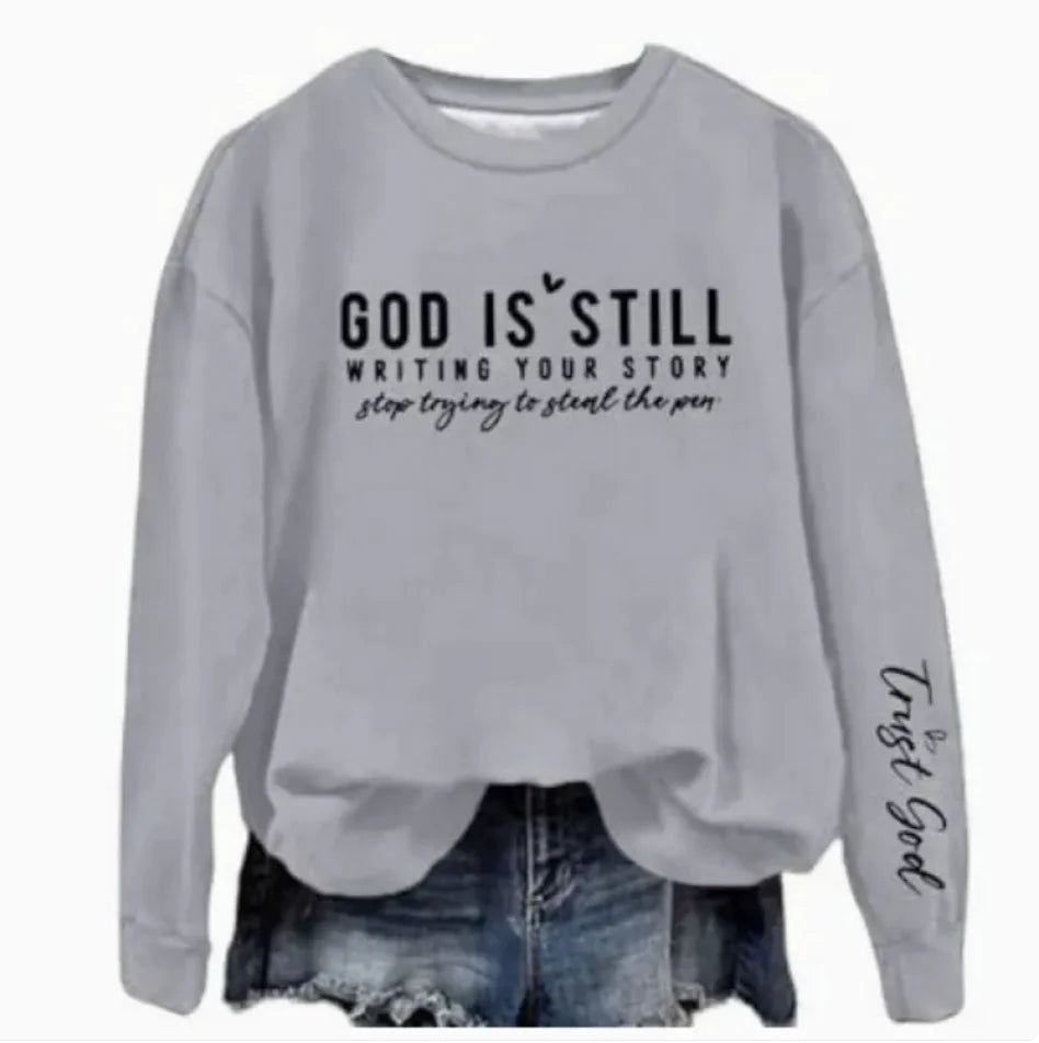 Vibrant Letter Print Crew Neck Sweatshirt