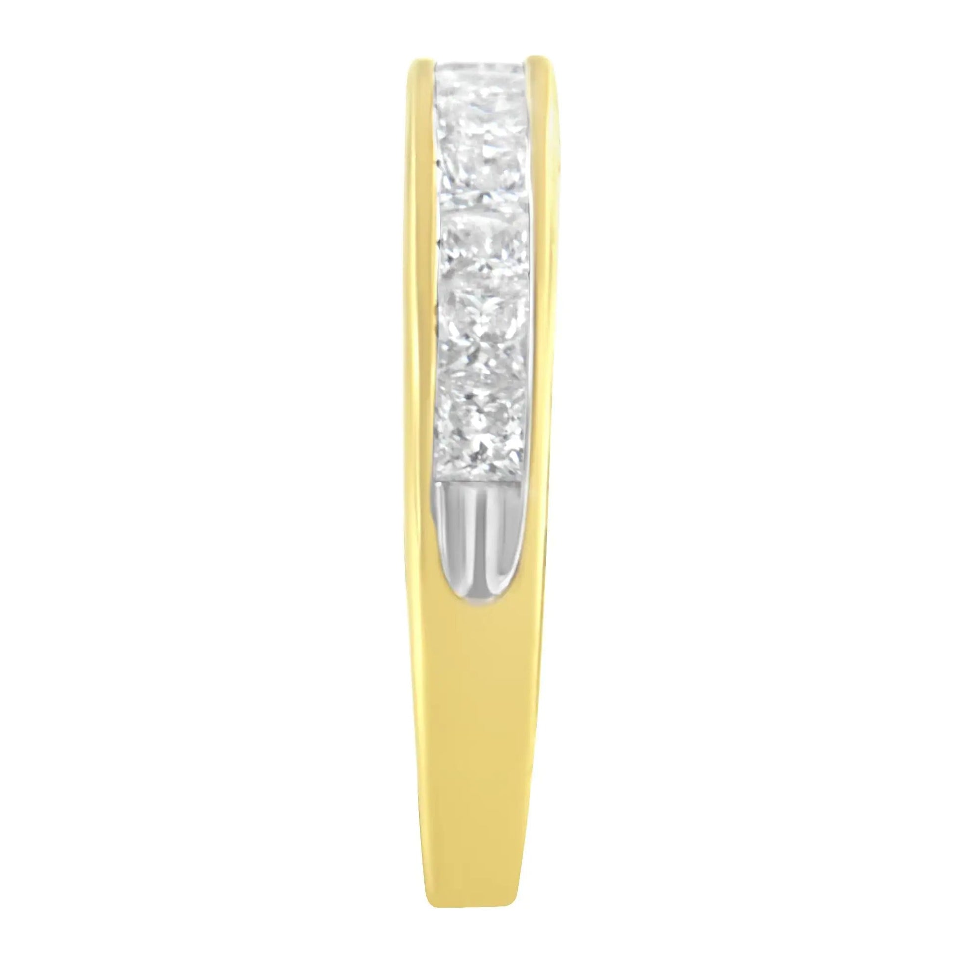 14KT Yellow Gold Diamond Channel Band Ring (1 cttw, H-I Color, SI2-I1 Clarity) WEM Support (www.WEM.support)