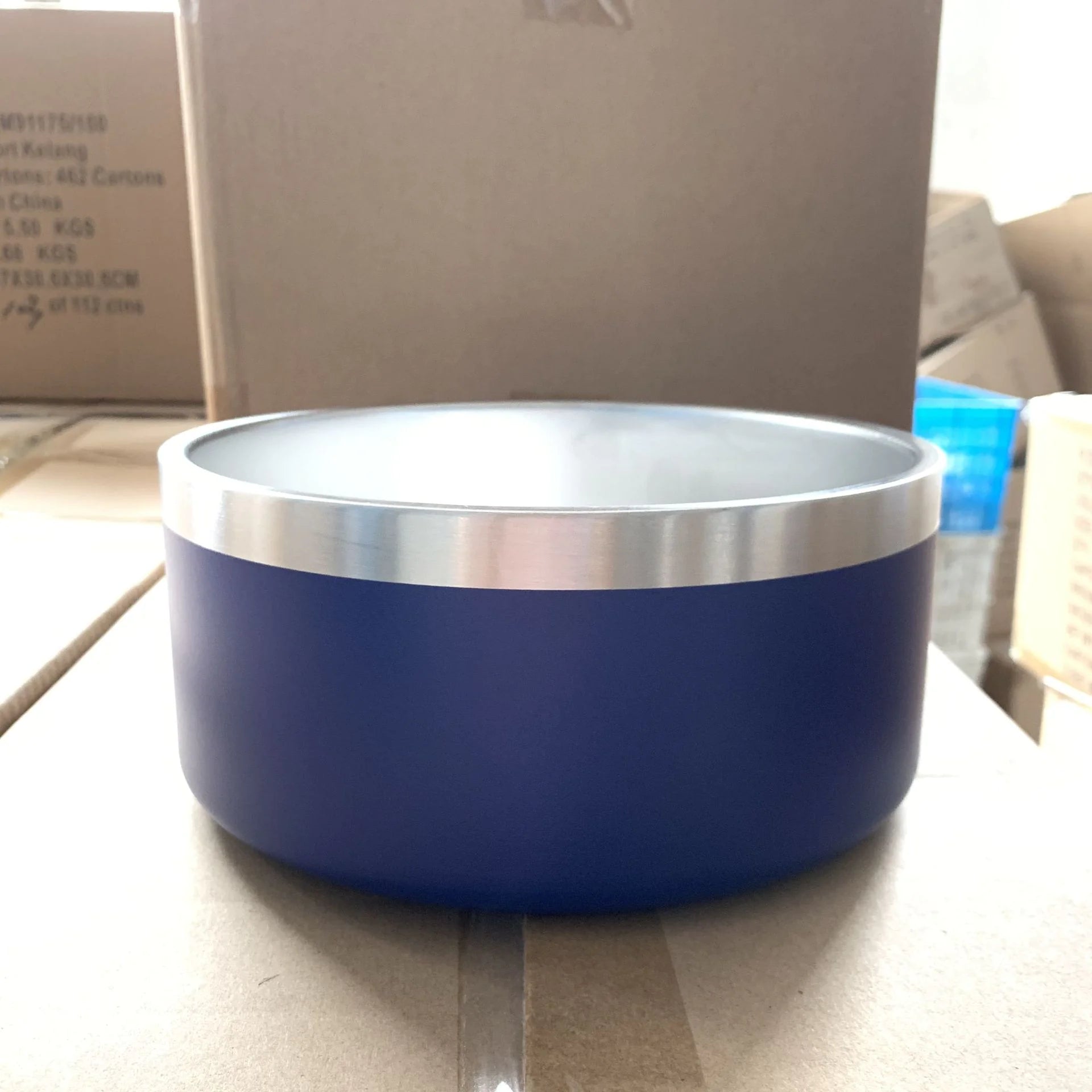 Stainless Steel Dog Bowl Upright Dog Bowl WEM Support (www.WEM.support)