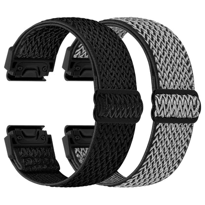 22mm Watch Bands for Garmin Fenix 8 47mm/Fenix E 47mm/Fenix 7/Fenix 7 Pro/Fenix 6/Fenix 6 Pro/Fenix 5/5 Plus/Instinct 2/Epix Gen 2/Approach S62/S60 Band, Quickfit Elastic Nylon Strap Wristband