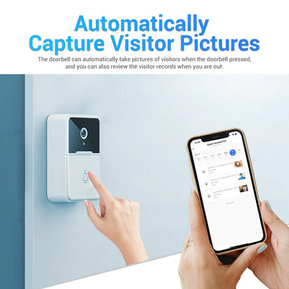 Wireless Security Smart WiFi Doorbell Intercom Video Camera Door Ring Bell Chime WEM Support (www.WEM.support)