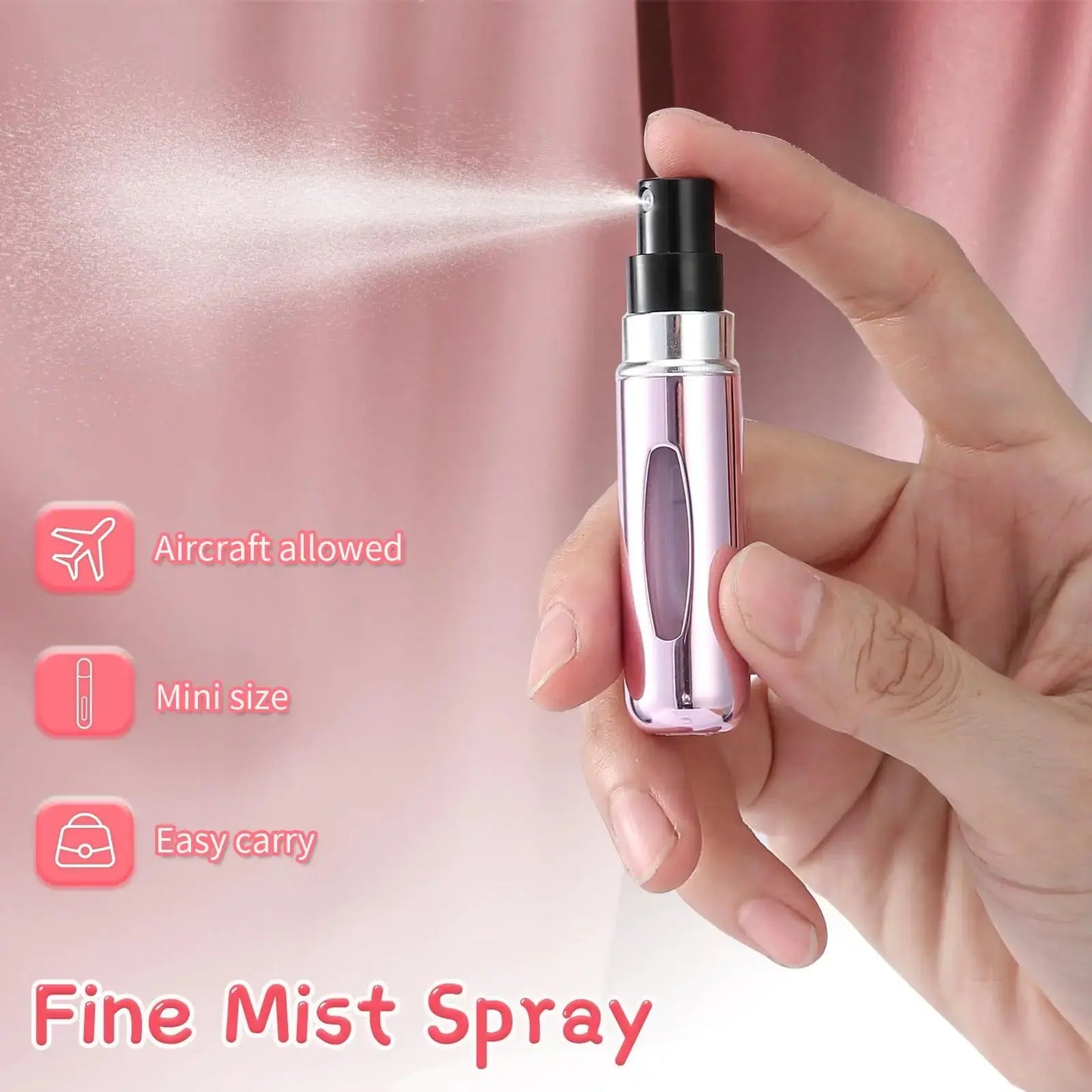 2 pcs Mini Perfume Travel Refillable Bottles-5ml Portable Atomizer Sprayer,Empty Pump Container for Traveling and Outgoing My Store