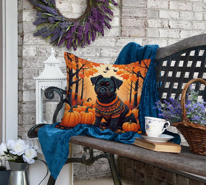 Affenpinscher Fall Throw Pillow WEM Support (www.WEM.support)
