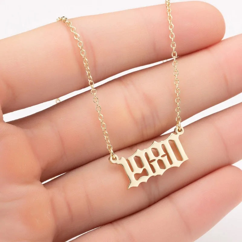 Women's Birth Year Necklace WEM Support (www.WEM.support)